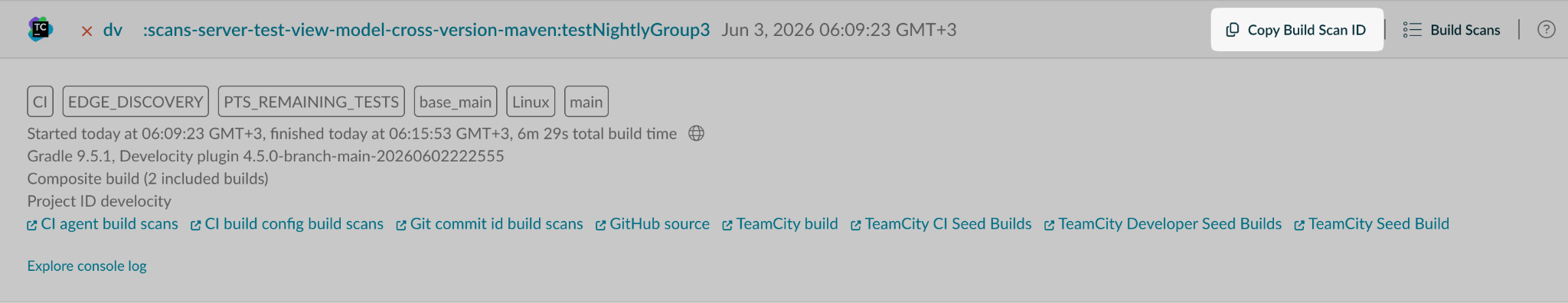 Build Scan ID can now be copied with a simple click