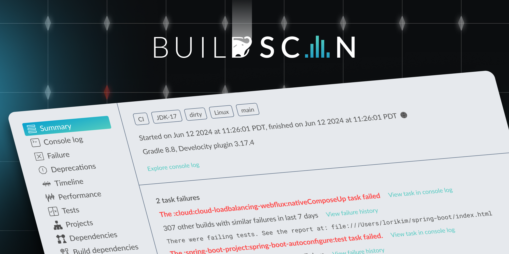 Preview of Run a free Build Scan® for Gradle, Apache Maven, and sbt builds | Develocity
